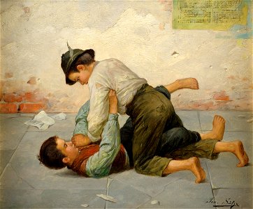 Josef Wenzel Süss Raufende Jungen