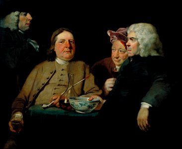 Joseph Highmore (1692-1780) - Mr Oldham and his Guests - N05864 - National Gallery. Free illustration for personal and commercial use.