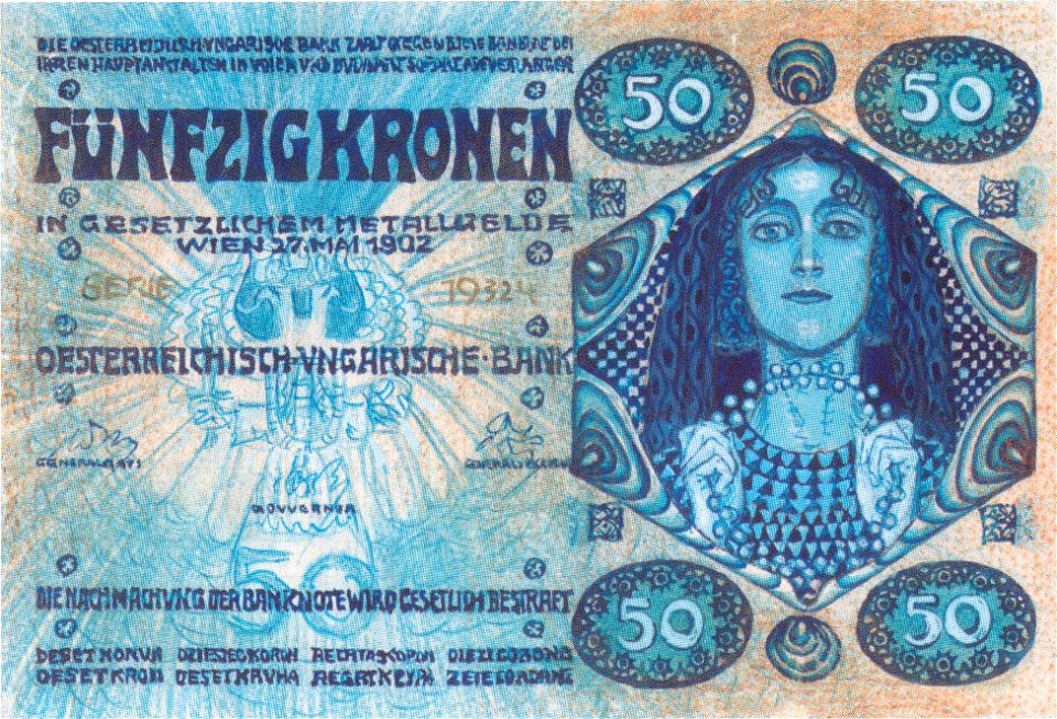 Kolo Moser - 50 Kronen-Banknote - 1902