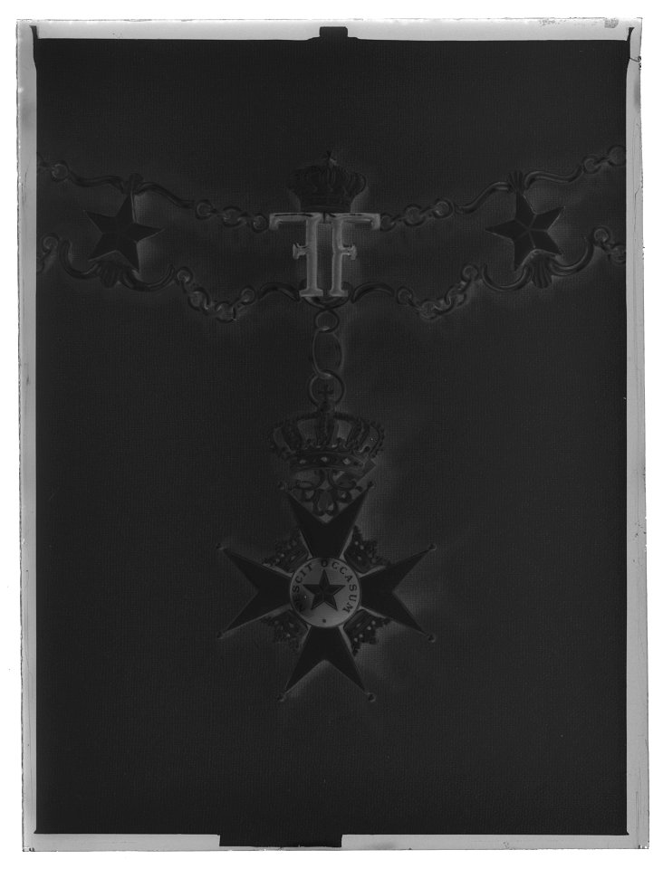 Kommendörskors, Nordstjärneorden, Sverige, modell från 1800-talets slut eller 1900-talet - Livrustkammaren - 19830-negative