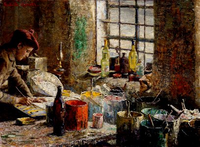 Fredrik Kolstø - The Painter's Workshop - NG.M.00815 - National Museum of Art, Architecture and Design