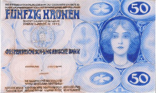 Kolo Moser - 50 Kronen-Banknote - 1911