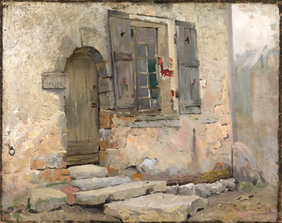 Fredrik Kolstø - House Wall in Grez - NG.M.02056 - National Museum of Art, Architecture and Design