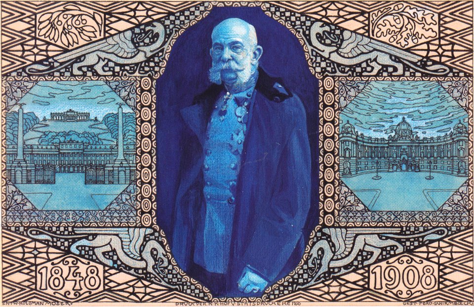 Kolo Moser - Jubiläumspostkarte - 1908