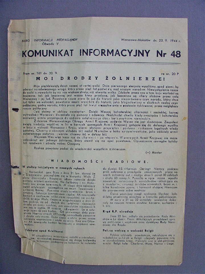 Komunikat Informacyjny nr 48