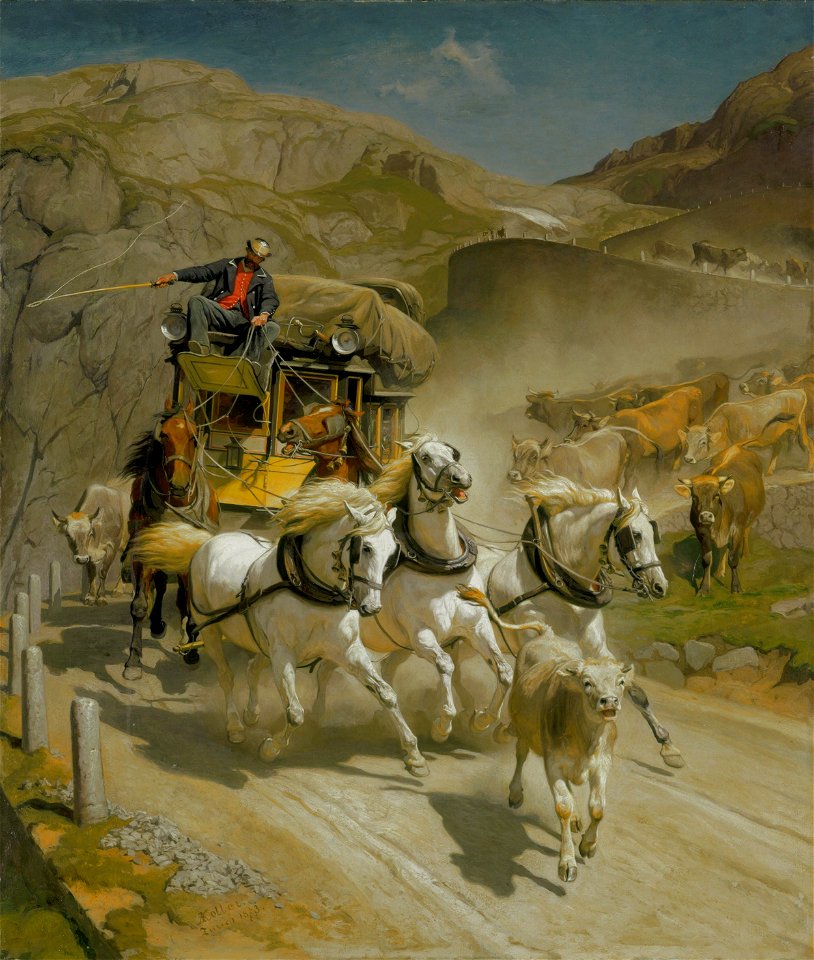 Rudolf Koller - Die Gotthardpost (1873)
