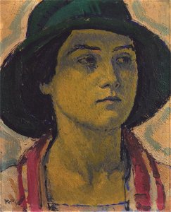 Kolo Moser - Junge Frau mit Hut - ca1913