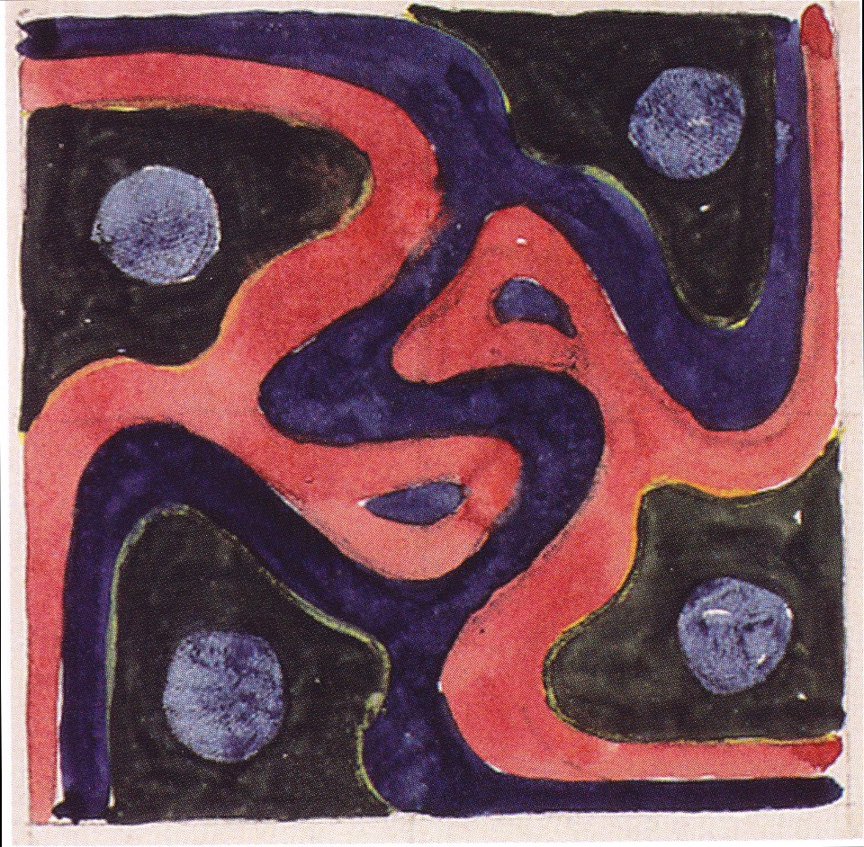 Kolo Moser - Knüpfpolsterentwurf, 1898