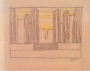 Kolo Moser - Bühnenbildentwurf für „Der Bergsee“3