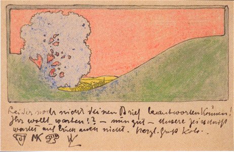 Kolo Moser - Landschaft mit Baum - 1896