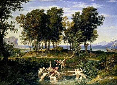 Joseph Anton Koch - Landschaft mit dem Raub des Hylas (1832)