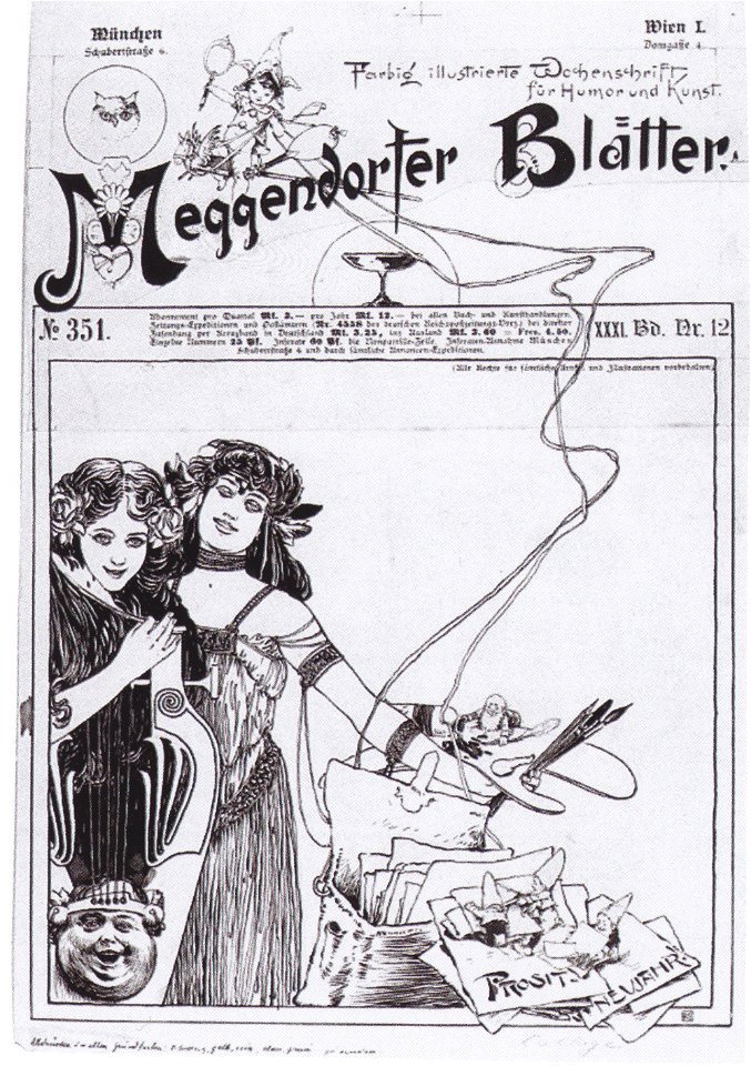 Kolo Moser - Umschlagsgestaltung für „Meggendorfer Blätter“ - ca1895