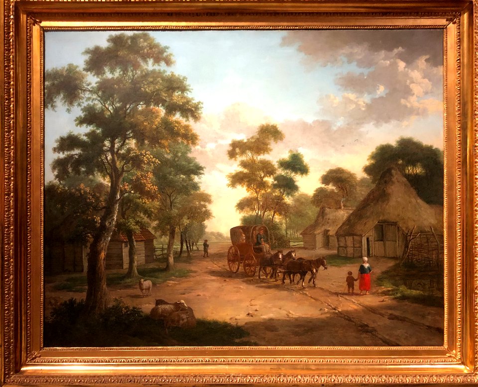 Koetsreizigers in Schipborg2 1806 door Albarta ten Oever (1772-1854)