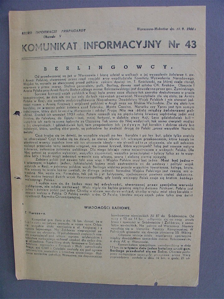 Komunikat Informacyjny nr 43