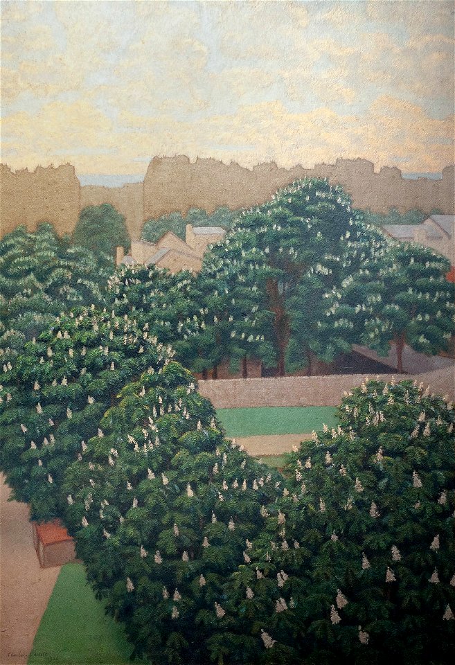 LACOSTE Charles 1900 Marronniers en fleurs à Paris