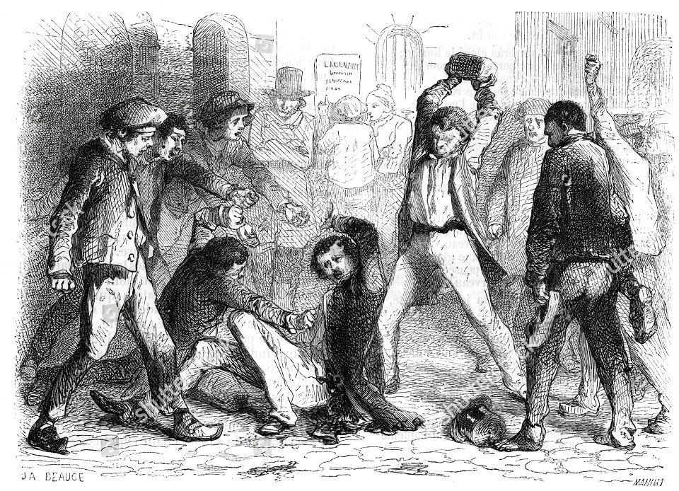 Lacenaire agressé par des co-détenus de La Force