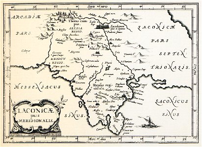 Laconicae pars meridionalis - Laurenberg Johann - 1661