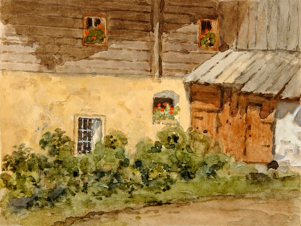 Ladislav Benesch - Pogled na del kmečke hiše II