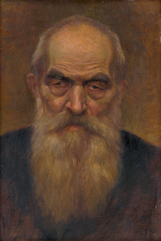 Ladislav Treskoň - Head Study of an Old Man with a Beard - O 2045 - Slovak National Gallery