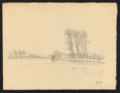 Lac d'Overmeire 1922 drawing by Jean-François Taelemans, R-2009-26389, Prints Department, Royal Library of Belgium