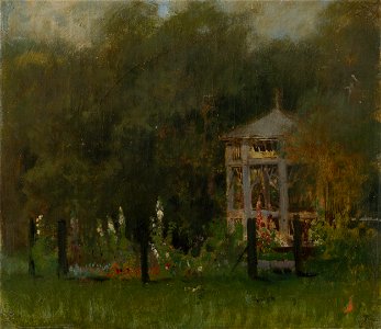 Ladislav Mednyánszky - Gazebo in the Park in Strážky. Forest Scenery - O 3269 - Slovak National Gallery