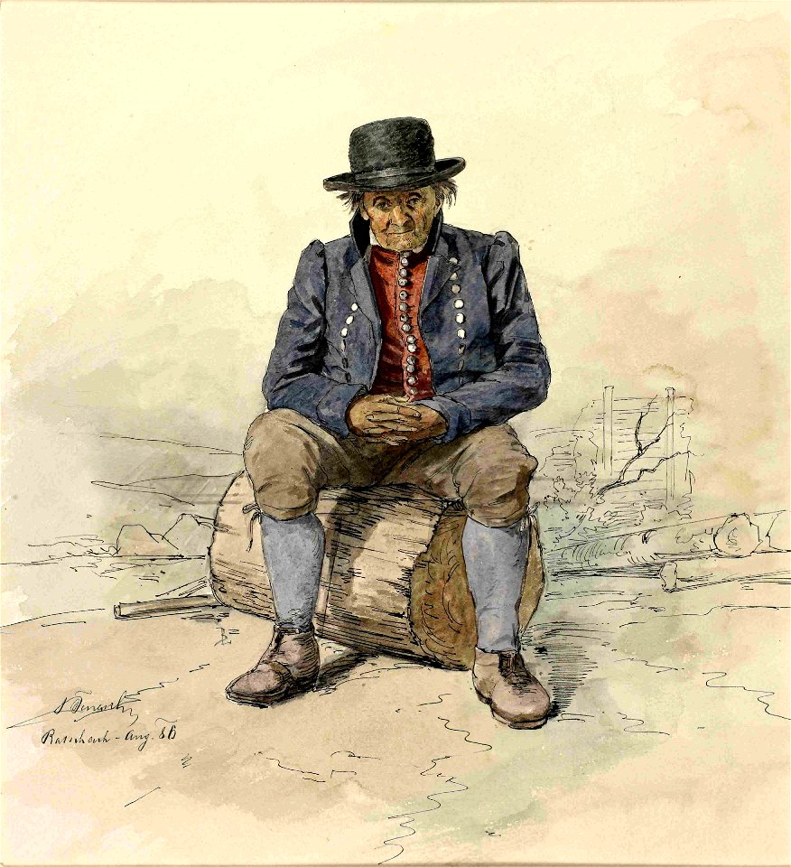 Ladislav Benesch - Portret sedečega Ratečana