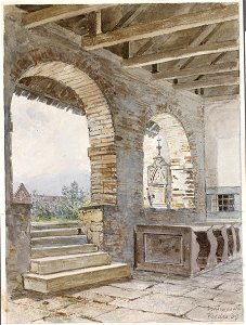 Ladislav Benesch - Predprostor stare župne cerkve na Bledu