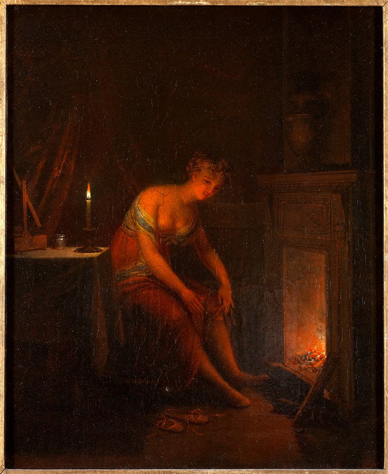 Lady Tying her Garter (Alexander Lauréus) - Nationalmuseum - 19101