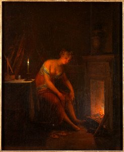 Lady Tying her Garter (Alexander Lauréus) - Nationalmuseum - 19101