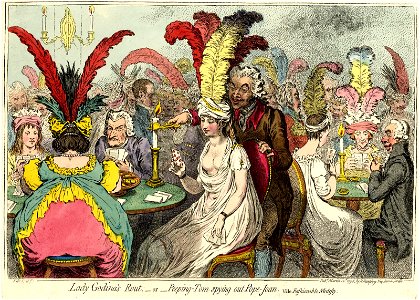 Lady Godina's rout-or-peeping Tom spying out Pope-Jone. (BM 1868,0808.6508)
