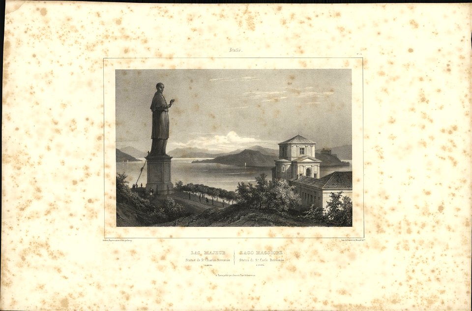 Lac Majeur Statue de St. Charles Borromée A Arora, objectnr A 57829
