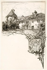 Ladislav Benesch - Blejski grad s škofovskim grbom