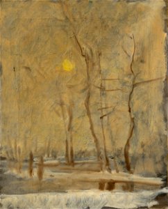 Ladislav Mednyánszky - Winter Sun in a Landscape with a Brook. Motif from Strážky - O 5142 - Slovak National Gallery