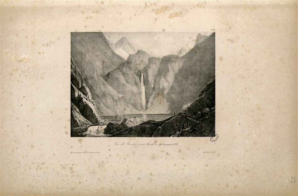 Lac de Séculéjo près de Luchon (Haute Garonne) 1835 - Fonds Ancely - B315556101 A JACOTTET 1 058