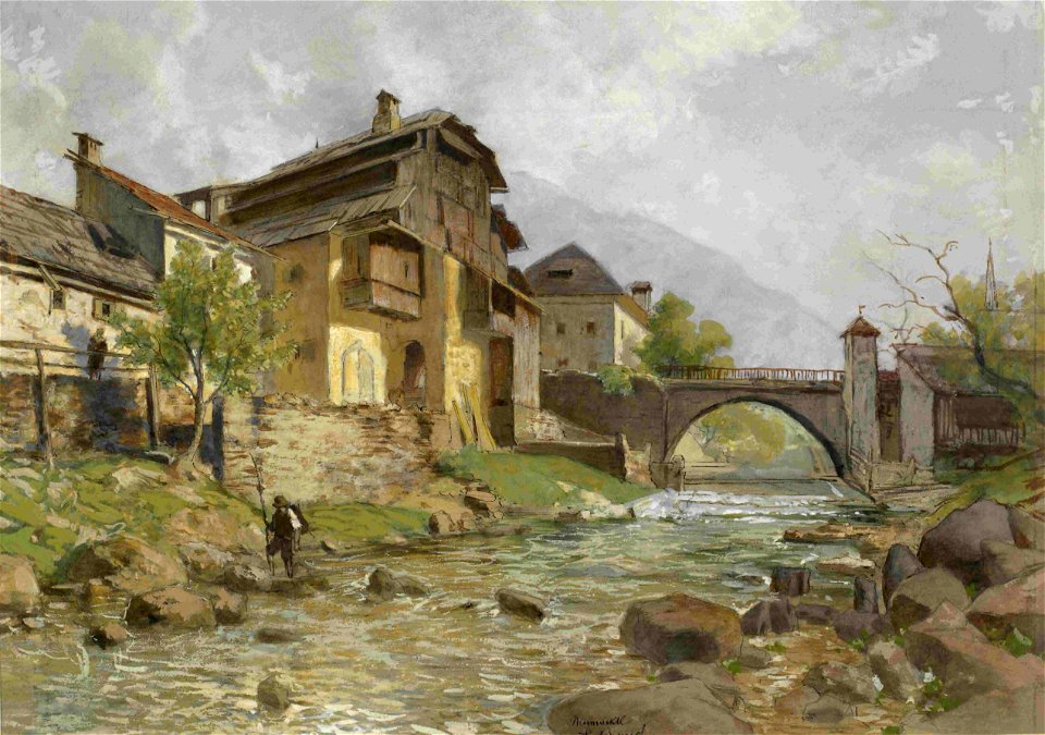 Ladislav Benesch - Pogled na Tržič in Tržiško Bistrico II
