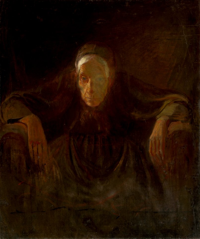 Ladislav Mednyánszky - Study of an Old Woman - O 4929 - Slovak National Gallery