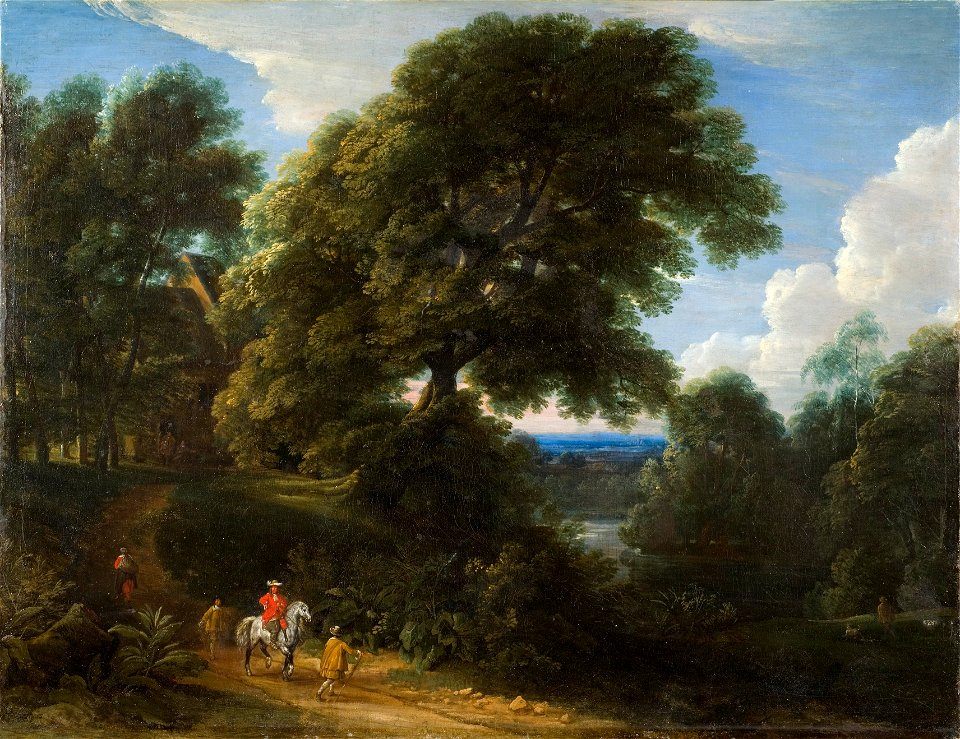 Landscape with a Rider in Red (Jacques d' Arthois) - Nationalmuseum - 18186