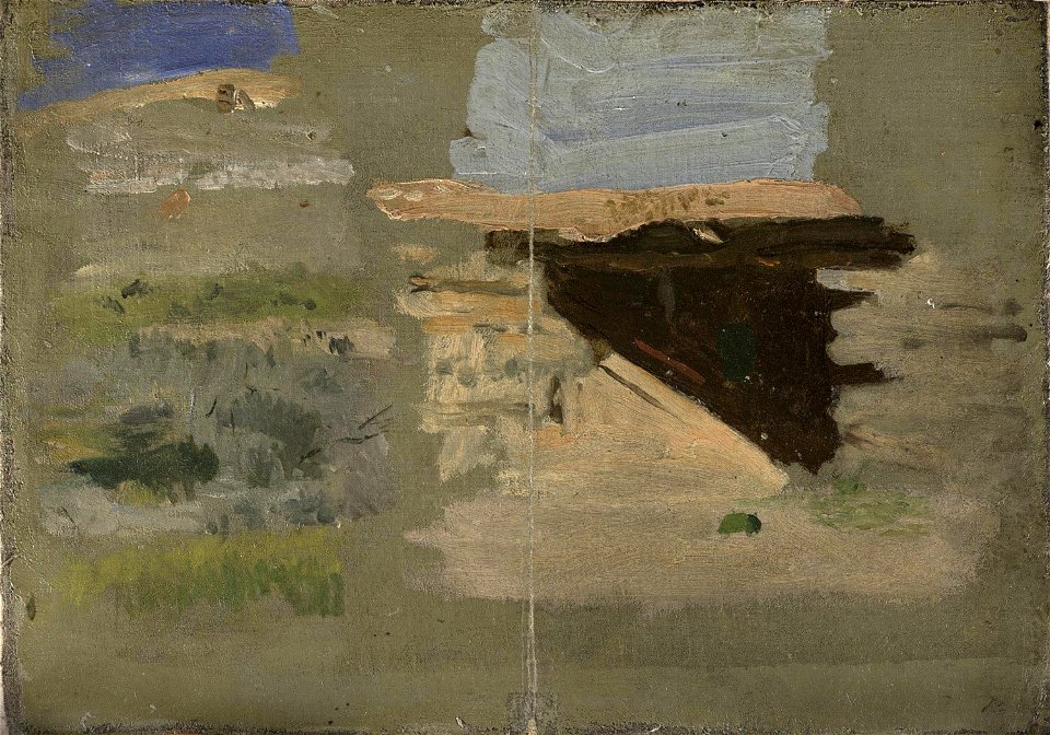 Landscape sketch for Cowboys in the Bad Lands G228 side B