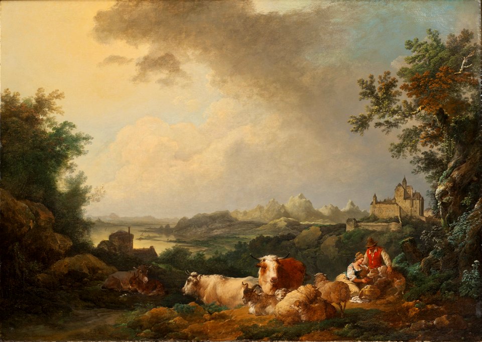 Landscape with Resting Cattle (Philippe-Jacques Loutherbourg d.y.) - Nationalmuseum - 17854