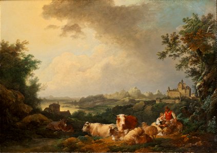 Landscape with Resting Cattle (Philippe-Jacques Loutherbourg d.y.) - Nationalmuseum - 17854