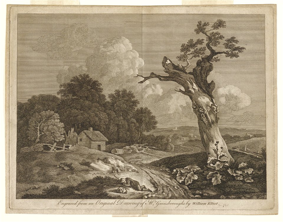 Landscape, engraved from an original drawing by Mr Gainsborough's by William Elliot 115602