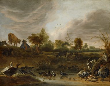 Landschap met dieren Rijksmuseum SK-A-797. Free illustration for personal and commercial use.