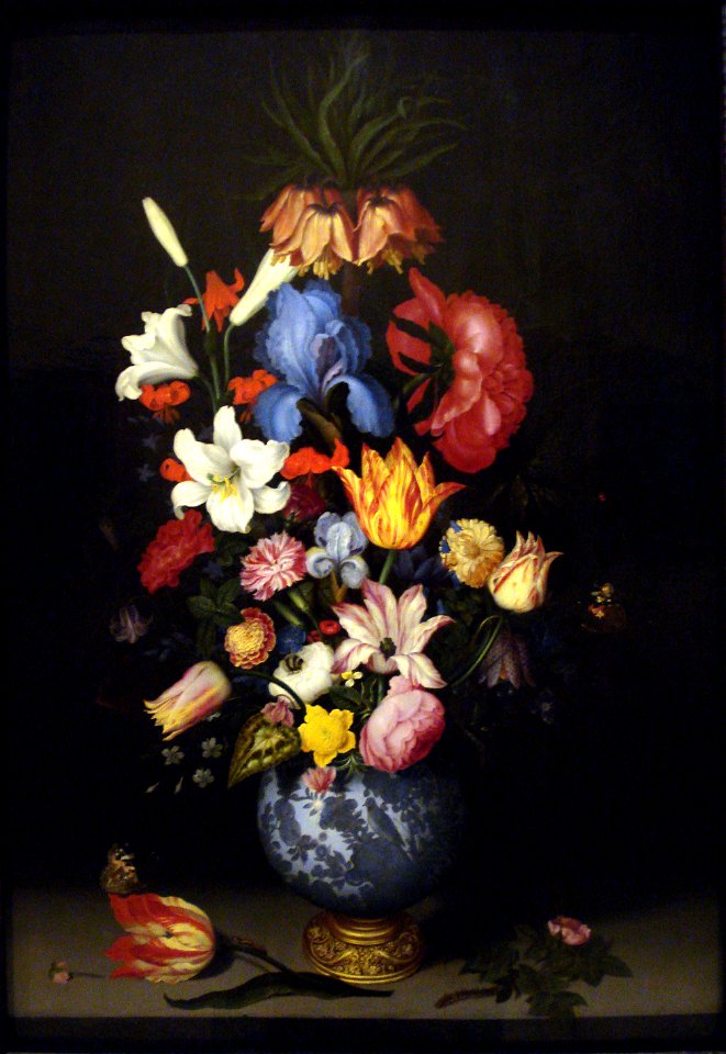 Large Bouquet in a Wan-Li Vase with a Gilt Mount by Follower of Ambrosius Bosschaert I, possibly Ambrosius Bosschaert II