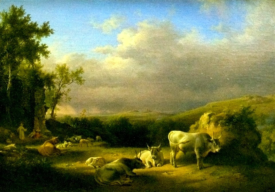 Landschap met vee in de Campagna