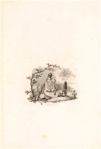 Landschap met wapenschild en militaire symbolen