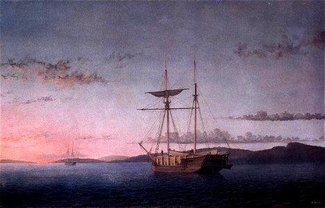 Lumber Schooners at Evening on Penobscot Bay 1860 Fitz Hugh Lane