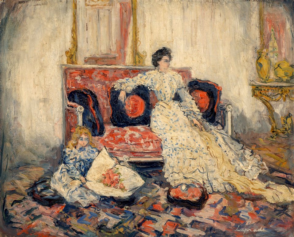 Femme sur un canape by Pierre Laprade