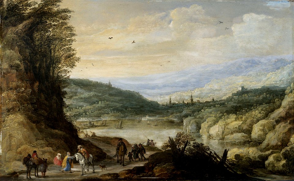 Landschap, Joos de Momper (II), 1590 - 1635 - Rijksmuseum