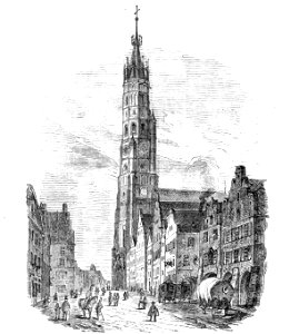 Landshut St. Martin Illustration Stumpf 1852