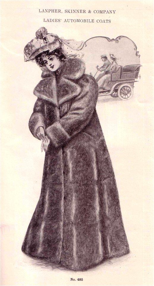 Lanpher Furs Automobile coat lady Opossum